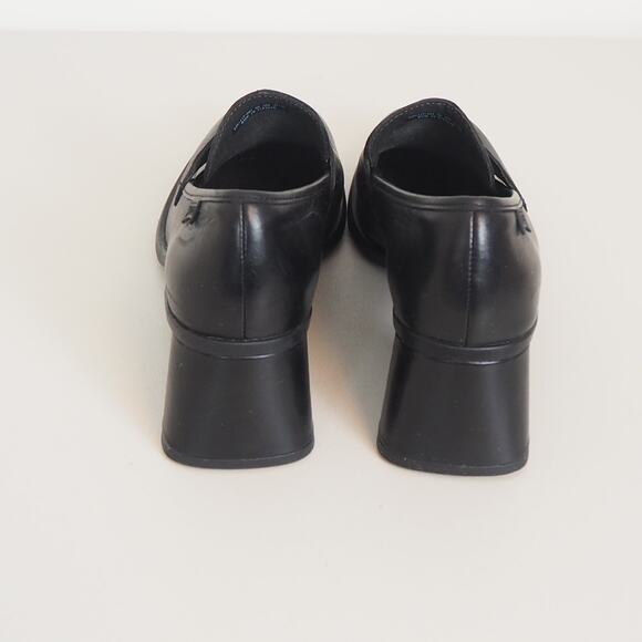 Camper Kiara Black Penny Leather Loafers Chunky Heel Women's EU 40 US 9 - Picture 4 of 12